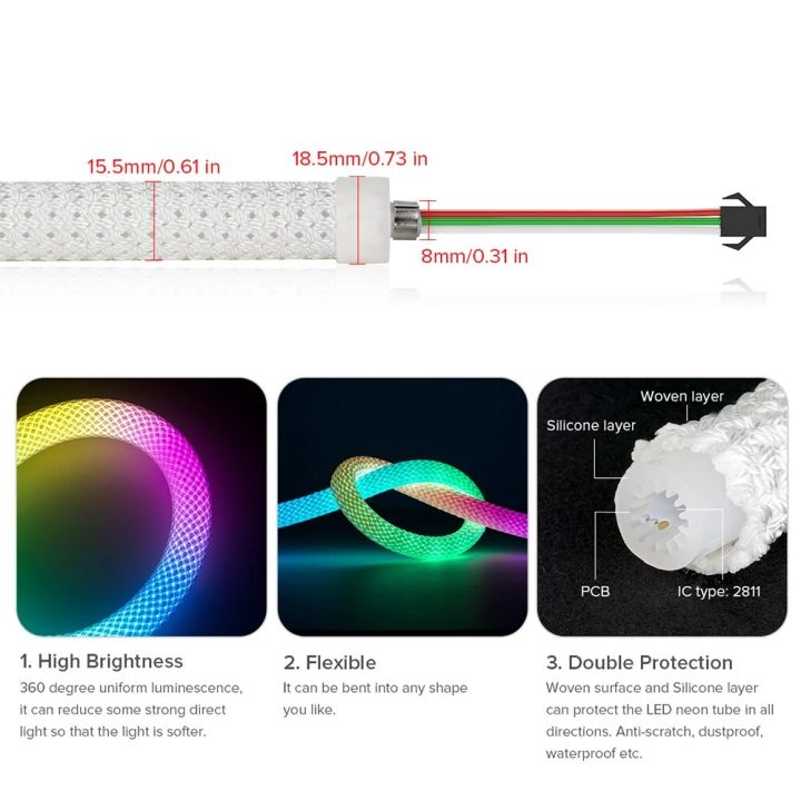 WS2812B%20LED%20Strip%20Neon%20Light%20360%20Degree%20Round%20Reticulate%20Pattern%20DC5V%20WS2811%20RGB%20IC%20Smart%20Pixel%20Addressable%20Tape%2050%20Leds/m%20IP67%20-%20Image%202