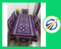 Screen Print Dining Table Runner And 06 Chair Cover. 