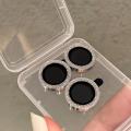 Sparkling Diamond Lens Protector For iPhone 11 12 13 Pro Max Mini Premium HD Metal Ring Aluminum Lens Screen Protect. 