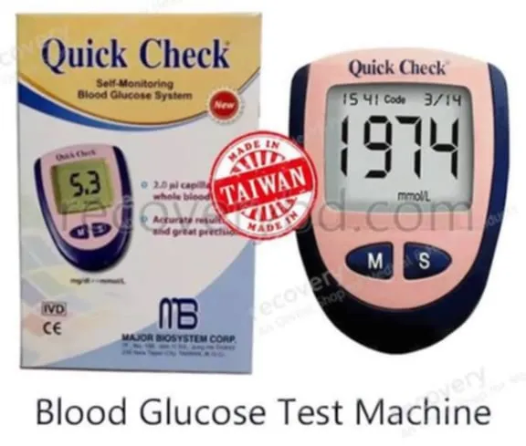 Quick Check Blood Glucose meter / Diabetic monitoring machine | Daraz ...