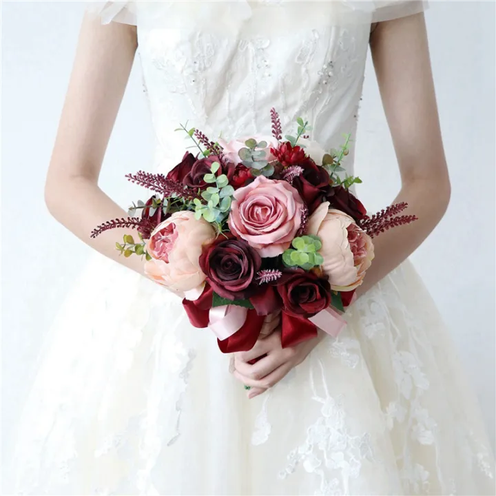 BRADOO%203X%20Burdy%20Dusty%20Pink%20Rose%20Bouquet%20-%20Blush%20Blooming%20Peony%20with%20Eucalyptus%20Perfect%20Bridal%20Wedding%20Flowers%20-%20Image%205