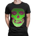 Misfits Glow Skull T-Shirts Men Fun Pure Cotton Tee Shirt Crew Neck Short Sleeve T Shirt Plus Size Tops.