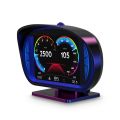 Car Head Up Display Multi-funciton OBD G-PS Slope Meter Atmosphere Lamp Full LCD Smart Gauge with 12 Styple Interfaces. 