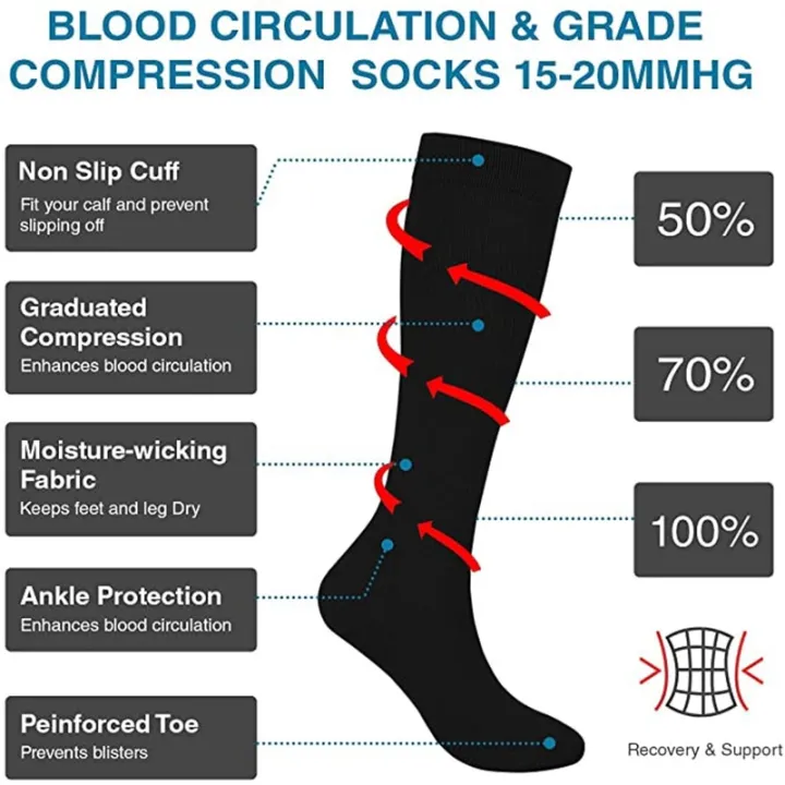 Varicose%20Veins%20Compression%20Socks%20Fit%20For%20Golf%20Rugby%20Hiking%20Sports%20For%20Anti%20Fatigue%20Driving%20Travel%20Flight%20Black%20Women%20Men%20Socks%20-%20Image%202
