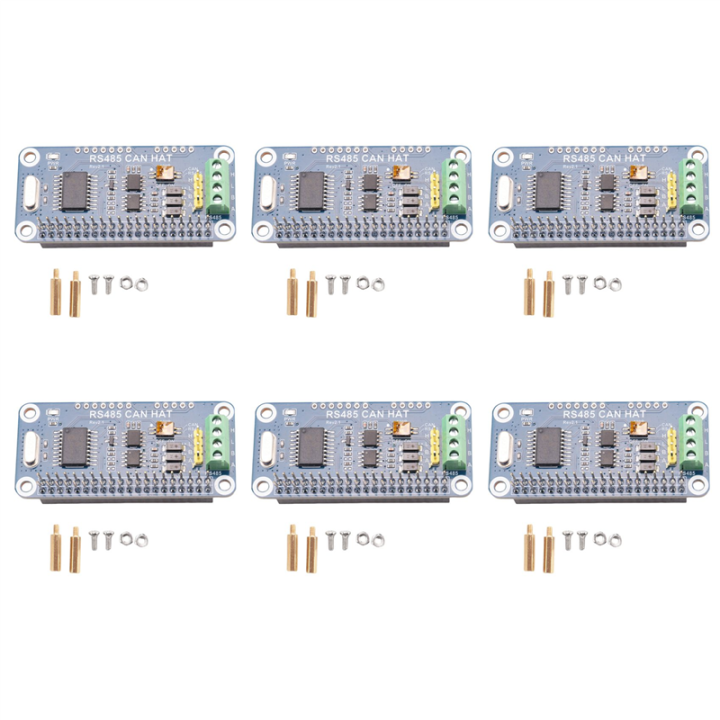 6X RS485 CAN HAT for Allows Stable Long-Distance Communication Supports Series