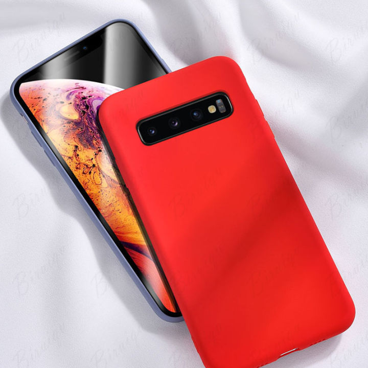 Biruiqu%20For%20Samsung%20Galaxy%20S10%20Plus%20S10+%20Case%20Liquid%20Silicone%20Soft%20Rubber%20Shockproof%20Cover%20-%20Image%206