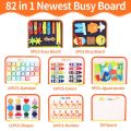 TUNJILOOL Montessori Parish Toys Busy Board Early Educational Toy For Toddler Baby Felt Cloth Story Book 3D Shape Color Match. 