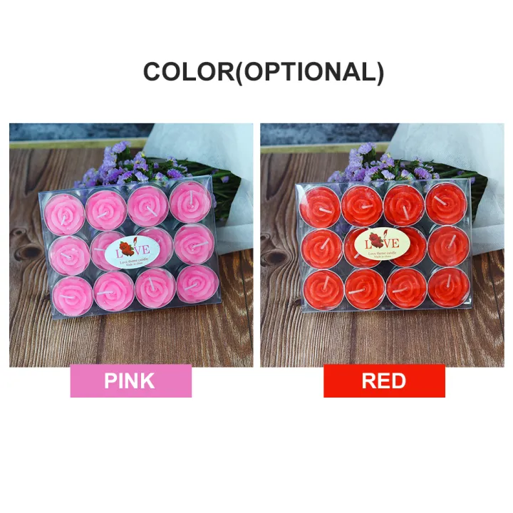 Migeet%20Rose%20Scented%20Tea%20Lights%20Candles%2012%20Packs%202%20Hours%20Burn%20Duration%20Highly%20Scented%20Rose%20Shaped%20Candle%20Set%20for%20Wedding%20Proposal%20Birthday%20Valentines%20Day%20Festivals%20Pink%20-%20Image%204