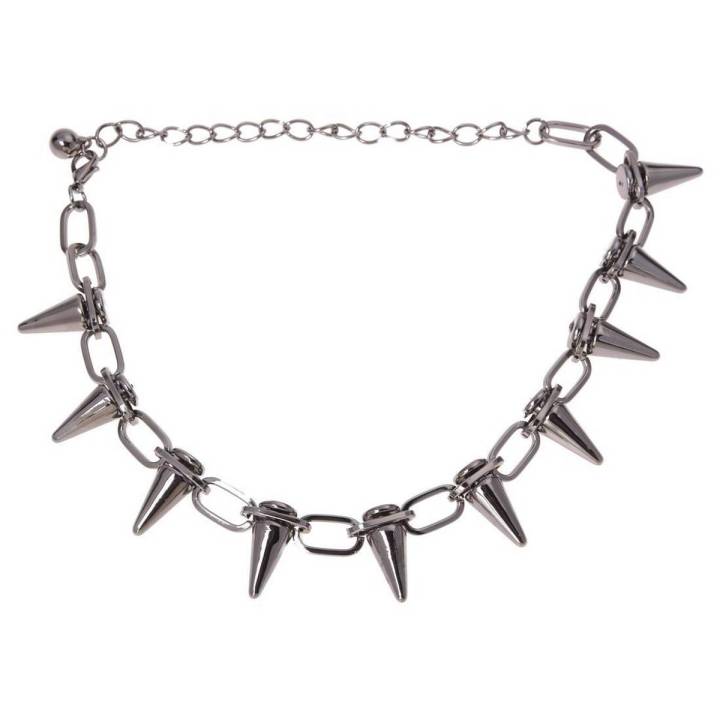 Metal Spikes Studs Rivets Punk Goth Necklace Choker Collar