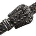 Fashion Luxury Strap Diamond Belt Western Crystal Studded Belt Cowgirl Cowboy Rhinestone Belt For Women Men Jean Cinto De Strass.