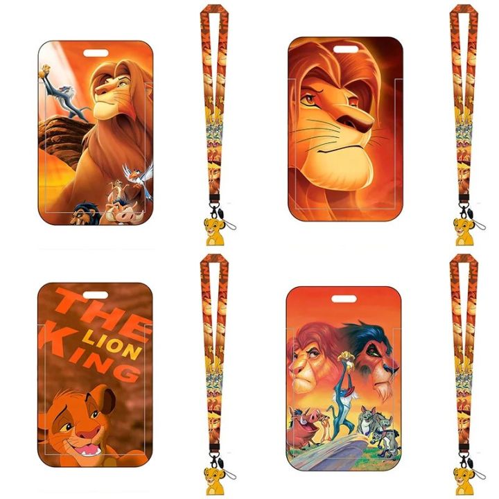 Disney Lion King Kids ABS Slide Lanyard ID Badge Card Holder,ID Card Key Wallet for Employee Nurse Doctor