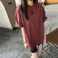 CHOW＆FAY【Inverted Triangle】220gPure Cotton Summer Chubby Girl Loose Slimming and All-MatchingTT-shirt. 