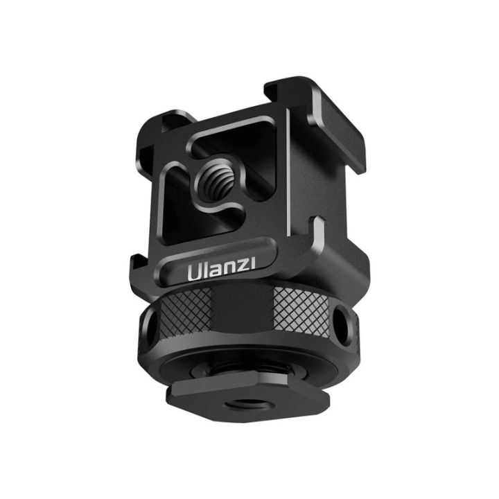 6Pcs Hot Shoe Mount Adapter For Triple Cold Shoe Mount Hot Shoe Mount 1/4"-20 For Reflex, Digital, Camera Equipment Microphone, Monitor, Recorder, Audio (Black - View #9