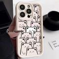 Cellphone Case For OPPO A16 A38 A16K A17 A53 A54 A55 A58 A72 A74 A36 A78 4G A54S A32 A96 F19S RENO 6 Lite Phone Casing Cartoon Matte Popular Angel Eyes Couple Cute Bear Back Cover Shockproof Camera Protective Anti-falling TPU Soft. 