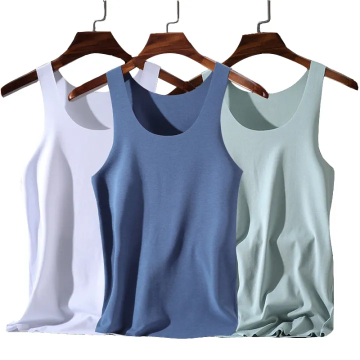 3%20Seamless%20Ice%20Silk%20Men's%20Vest%20Summer%20round%20Neck%20Exercise%20Sleeveless%20White%20Undershirt%20Men's%20Thin%20Large%20Size%20-%20Image%205