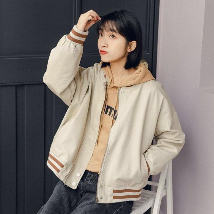 Spring%20and%20Autumn%20New%20Baseball%20Uniform%20Korean%20Style%20All-Matching%20Slimming%20Short%20Coat%20Female%20Student%20Small%20Fashion%20Jacket%20Top%20-%20Image%204