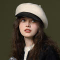 Wool Beret Artist Hat Retro Hat Japanese Hat Small Octagonal Hat. 