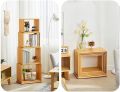 IRYZE Modern Open Bookshelf Stackable Bookshelf Standing Bookcase for Home Office Floor Standing Book Shelf Multifunctional Display Stand 54/18. 