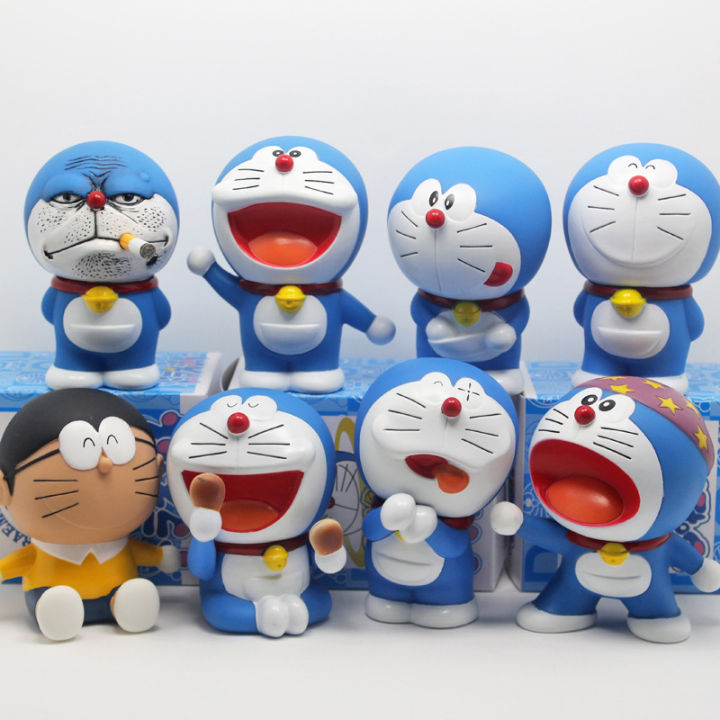 【HOT SALE】 8-10cm Kawaii Pvc Doraemon Nobita Nobi Action Figure Model Toys Cute Collection Gifts For Children Decoration