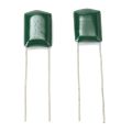 10Pcs- MYLAR 100V 2A223J GREEN Color Mylar 2A223J 223j 100V Polyester Film Capacitor Metallized 22nF Polypropylene Capacitors 2 Pin Leads Terminals Connections Leg. 