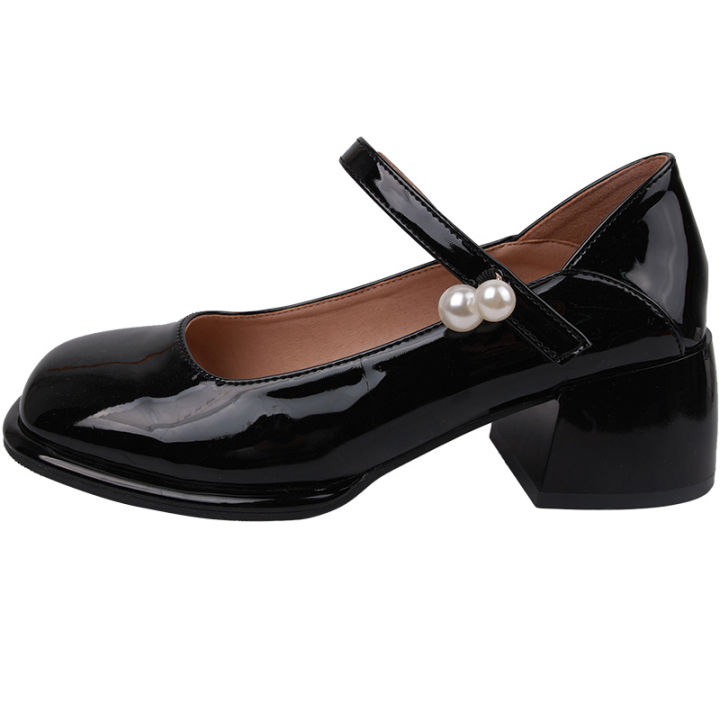 Pearl%20White%20All-Match%20Japanese%20Leather%20Shoes%20Women2023New%20Summer%20Low-Cut%20Chunky%20Heel%20French%20Mary%20Jane%20Shoes%20-%20Image%203