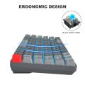 MageGee 75% Mechanical Keyboard, Wired Gaming Keyboard with Blue Switches and Ice Blue Backlit Small Compact 75 Percent Keyboard.