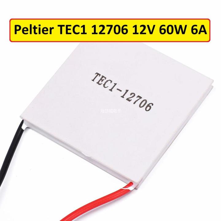 Peltier 12706 Peltier TEC112706 Peltier Module 12V 12706 60W 6A 40mm Thermoelectric Cooler Peltier Cooling Refrigeration Module With Leads Cables