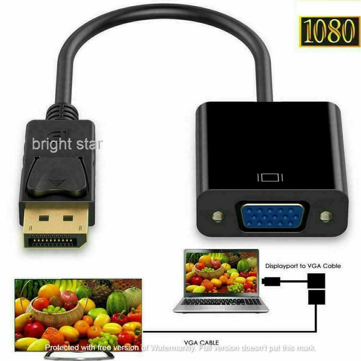 Display%20Port%20/%20Dp%20To%20Vga%20Port%20Converter%20/%20Adapter%20-%20Black%20-%20Image%205