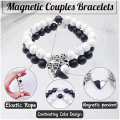 Silicone & Magnetic Alloy Heart and Astronaut Couple Bracelet Set for Him and Her – All Season Romantic Gift for Girlfriend and Boyfriend. 