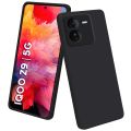 Vivo IQOO Z9 5G , Slim Fit Silky And Soft Touch Finish Silicone Matte Finish TPU - Black (With Logo).
