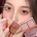 Two Colors Eyeshadow Palette Glitter Rose Pink Earth Color Shimmer Eye Shadow Long-lasting Natural Daily Makeup Tool.