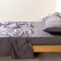 400 TC Long Staple 100% Combed Cotton Bedsheet - Charcoal Grey - OEKO-TEX Certified.