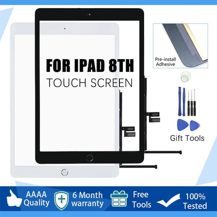 New For iPad 8 8th Gen 2020 A2270 A2428 A2429 10.2 LCD Outer Touch Screen Digitizer Front Glass Display Touch Panel Replacement