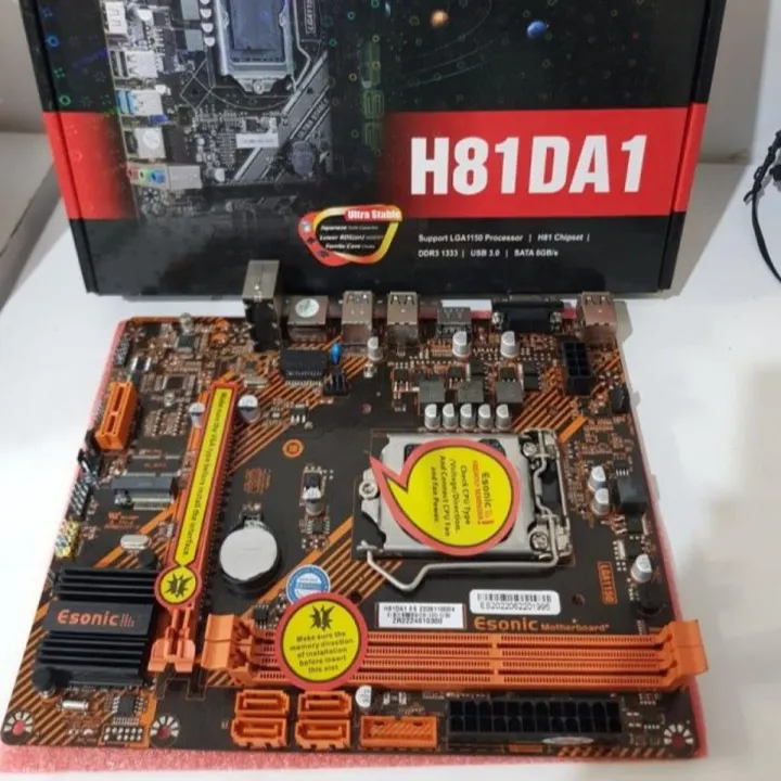 Esonic H81DA1 Intel H81DDR3 Socket 1600Mhz M.2 1150PIN Matx Motherboard Intact Box One Year Brand Warranty