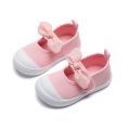 Baby toddler shoes for girls floral bow princess shoes Velcro soft sole breathable indoor shoes for kids canvas shoes. 