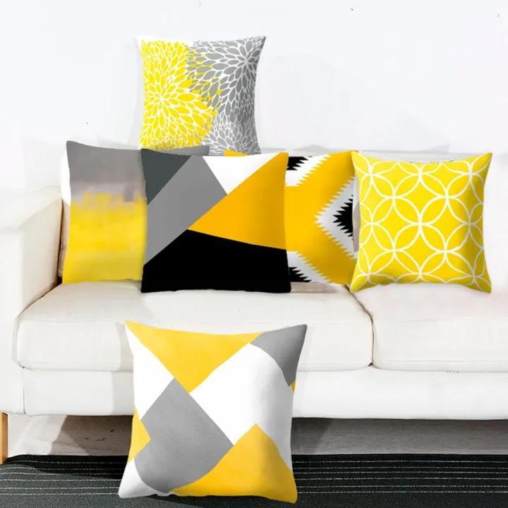 Yellow%20Black%20Geometric%20Pattern%20Square%20Cushion%20Cover%20Pillow%20Case%20Polyester%20Throw%20Pillows%20Cushions%20For%20Home%20Decor%2045x45cm%20-%20Image%203