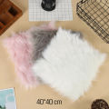 Soft Fluffy Faux Fur Sheepskin Rug Washable Carpet for Home Decoration 40x40cm White.
