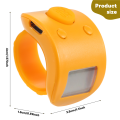 Mini Digital LCD Electronic Finger Ring Hand Tally Counter 6 Digit Rechargeable Counters Clicker-Yellow.