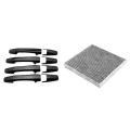 4Pcs Side Door Handle Frame Trim for Honda Civic 06-11 with 1003C (CF10134) Cabin Air Filter for ACURA, CSX , HONDA. 
