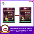 Garnier Black Naturals Oil Enriched Creme Hair Colour Burgundy 20ml + 20ml 2packets. 
