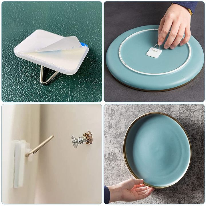50PCS%20Plate%20Hangers%20Hooks%20for%20Decor%201.3Inch%20Sticky%20Invisible%20Adhesive%20-%20Image%205