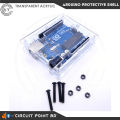 ARDUINO CASE PROTECTIVE ENCLOSURE SHELL 3D TRANSPARENT / CLEAR ACRYLIC BOX. SUITABLE FOR ARDUINO UNO R3 DIP/SMD/WIFI, UNO R4 WIFI/MINIMA, WEMOS D1..