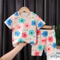 2pcs/set 2022 New Trendy Baby Cotton Clothes Suit Children's T-shirt+shorts Suits Summer Short Sleeve Pants Boys Girls Tracksuit.