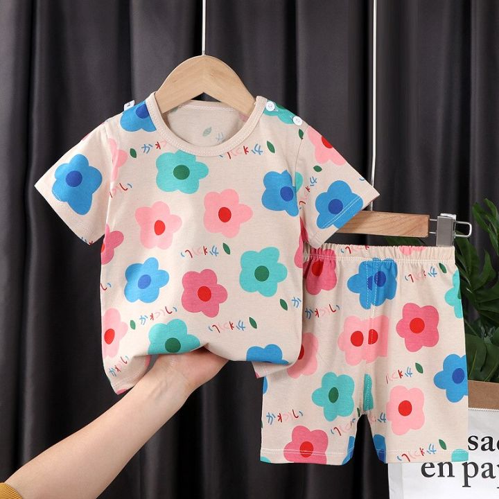 2pcs/set%202022%20New%20Trendy%20Baby%20Cotton%20Clothes%20Suit%20Children's%20T-shirt+shorts%20Suits%20Summer%20Short%20Sleeve%20Pants%20Boys%20Girls%20Tracksuit%20-%20Image%205