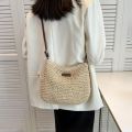 Straw Knitted Purses and Handbags Women Shoulder Bags Straw Woven Side Bag for Ladies Woman Handbag Beach Bag.