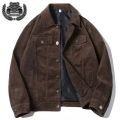 【Solo Yolo】Retro Corduroy Jacket Men's Spring and Autumn Mature Stable Lapel Workwear Tops Casual Loose Cotton Jacket.