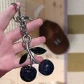 Cherry Bag Charm, Cute Keychain with Metal Key Ring and Clip, Cherry Charm for Purse,Bags Accessories for Women Girls. 