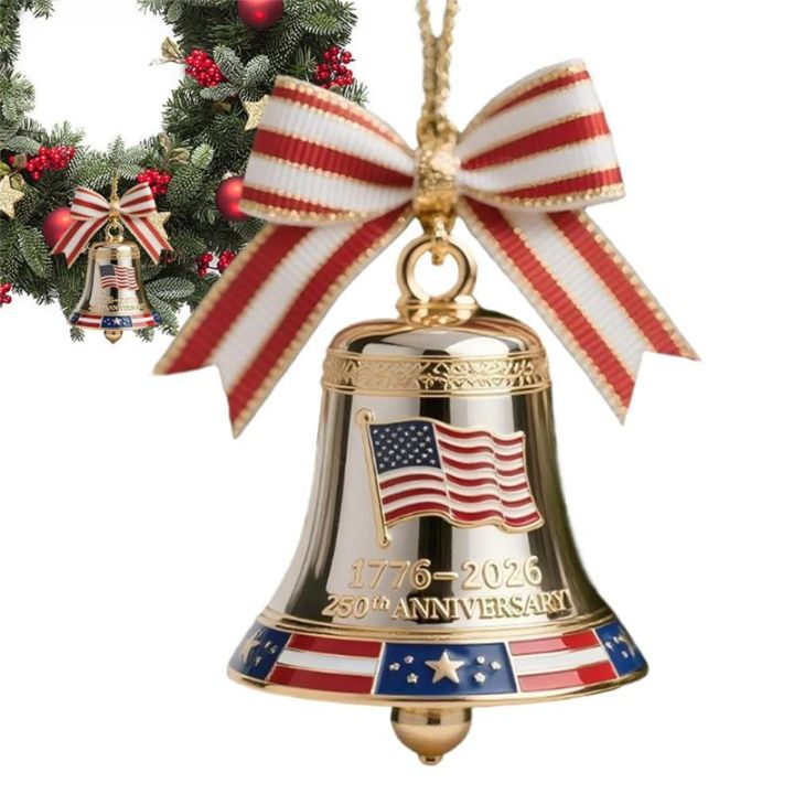 US Founding Commemorative for Christmas Ornament Bell 1776-2026 250th Birthday of America' S Founding Keepsake Bell for Christmas