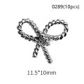 10pcs Silver Retro Bow Tie Charms Bowknots Ribbon Alloy Nail Art Charms Decorations Manicure Metallic Charms DIY Salon Jewelry Demoo. 