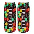 New Funny Cartoon Foods Low Ankle 3D Printed Potato Chips Fries Short Cotton Socks For Women Men Summer Spring Dropship.